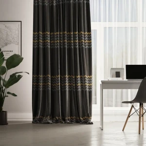 Штора на ленте Миссони» 160x260 см полиэстер геометрия цвет серый