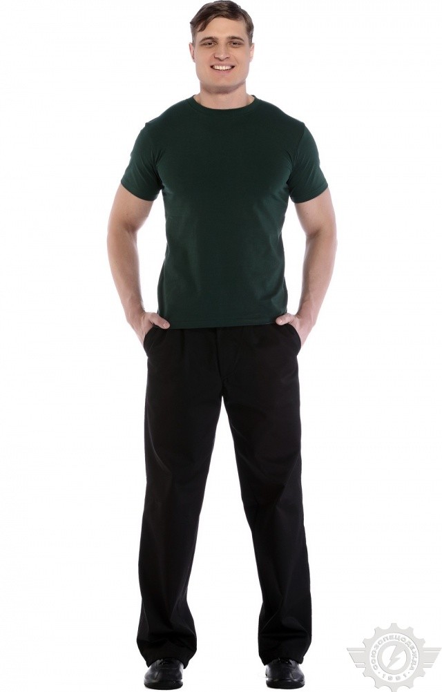 4958306 Футболка темно-зеленая  Одежда для официантов  размер 4XL (60-62) Спецодежда  - Вид №8