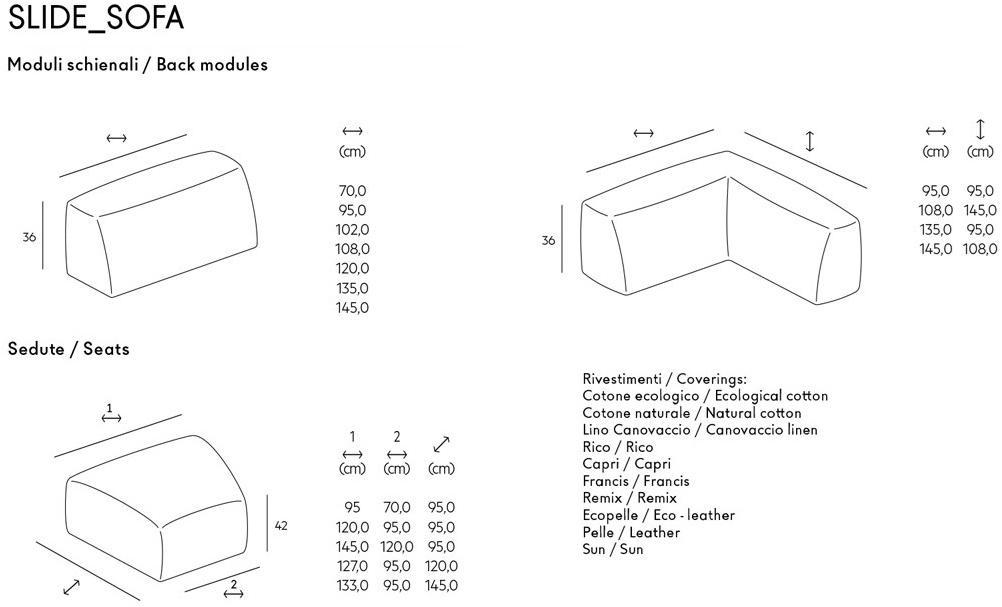 Lago Модульный тканевый диван с шезлонгом Slide sun-id-1453110 - Вид №1