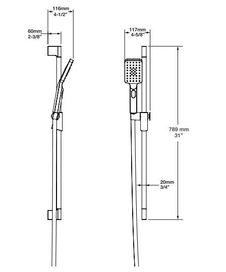 Термостатический набор для душа с душем BARIL Petite B04 ARCH-00019417 - Вид №3