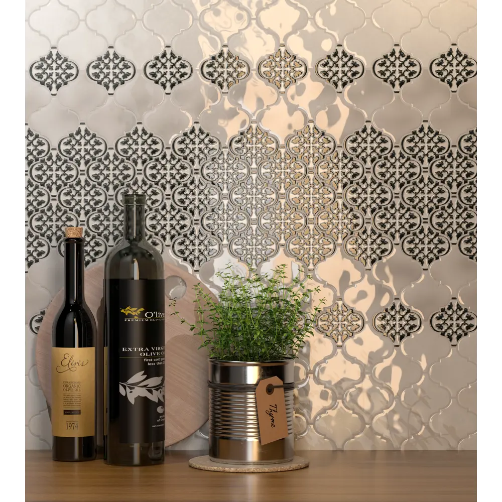 Мозаика Kerama Marazzi Arabesques Majolica 26x30 см цвет серый Арабески STLM-2133632 - Вид №5