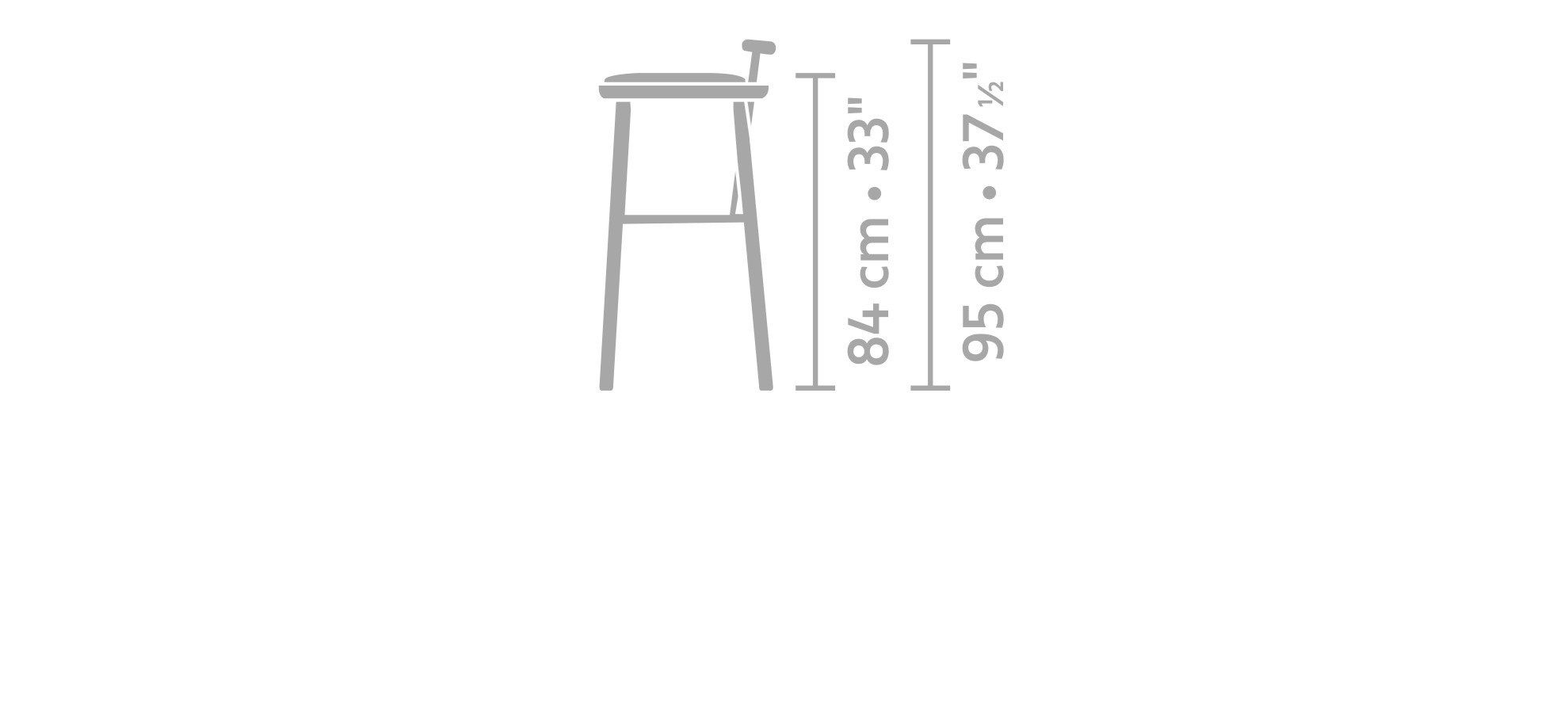 Деревянный барный стул с мягким сиденьем Linteloo Oiseau ARCH-00050518 - Вид №6