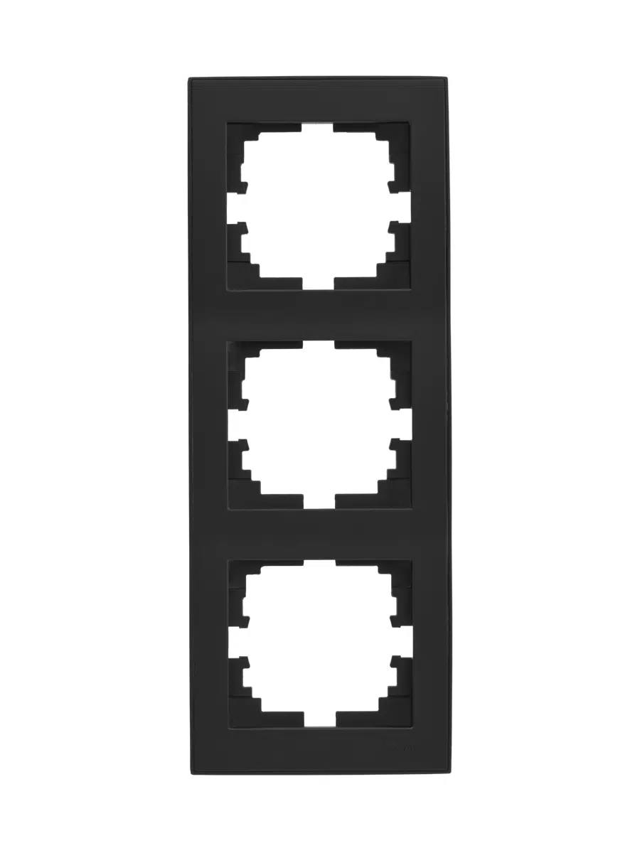 RAIN Рамка тройная вертикальная черный LEZARD 703-4242-153