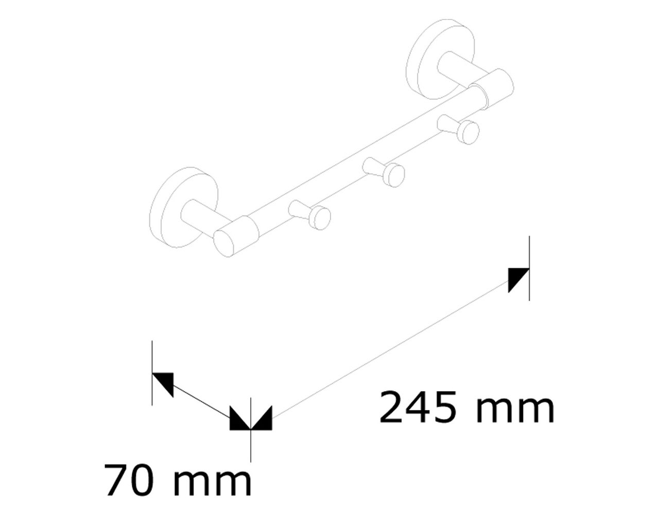 MHW06 Штанга L200 мм с тремя подвесами Merida  - Вид №1