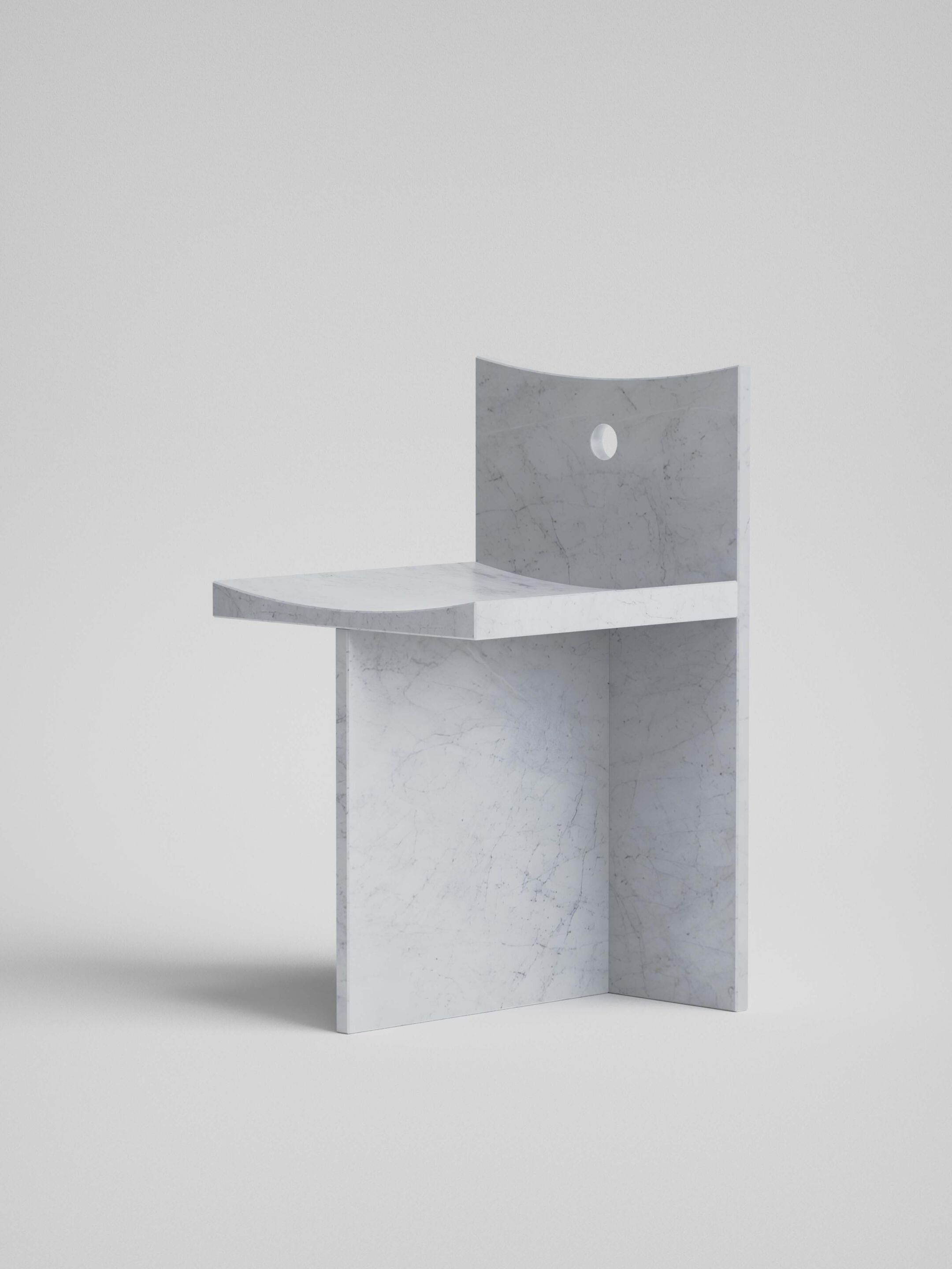 Кресло с низкой спинкой из белого каррарского мрамора Pistore Marmi Pistore Marmi X McGannon Saad ARCH-00075792 - Вид №2