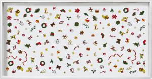 10668237 Taitu Поднос-панно с ручками Taitu "Новый год" 40х20см Дерево