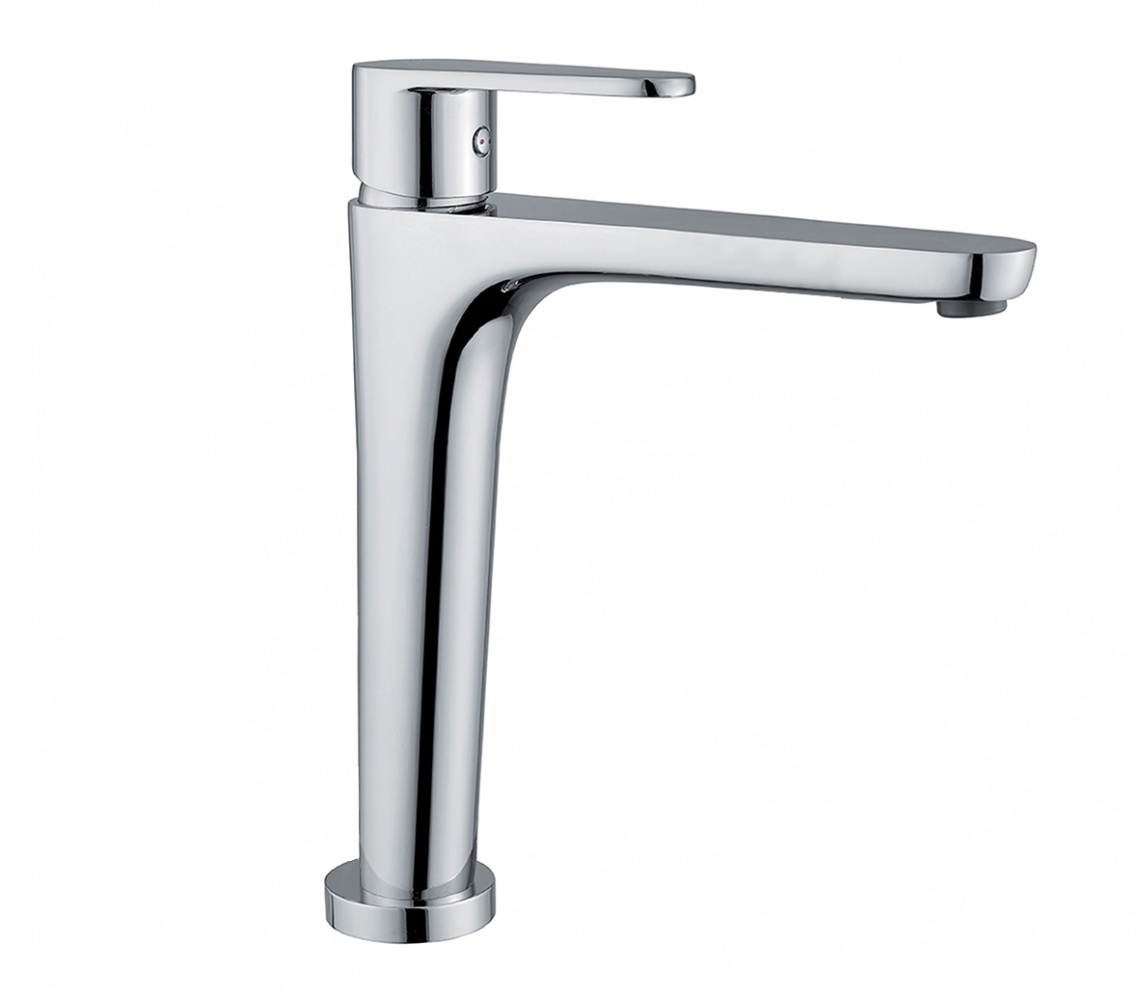 88CR551401 Santan Gagliari, высокий однорыч. смеситель для раковины с донным клапаном click-clack, цвет хром 
