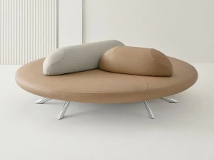 Segis Круглая скамья из кожи с огнестойкой обивкой