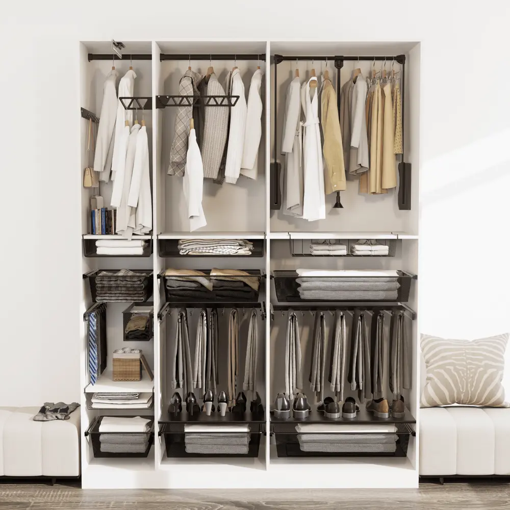 Выдвижная корзина с рамой KONSENSA 56x25.7x12 см цвет черный STLM-2086274 - Вид №5