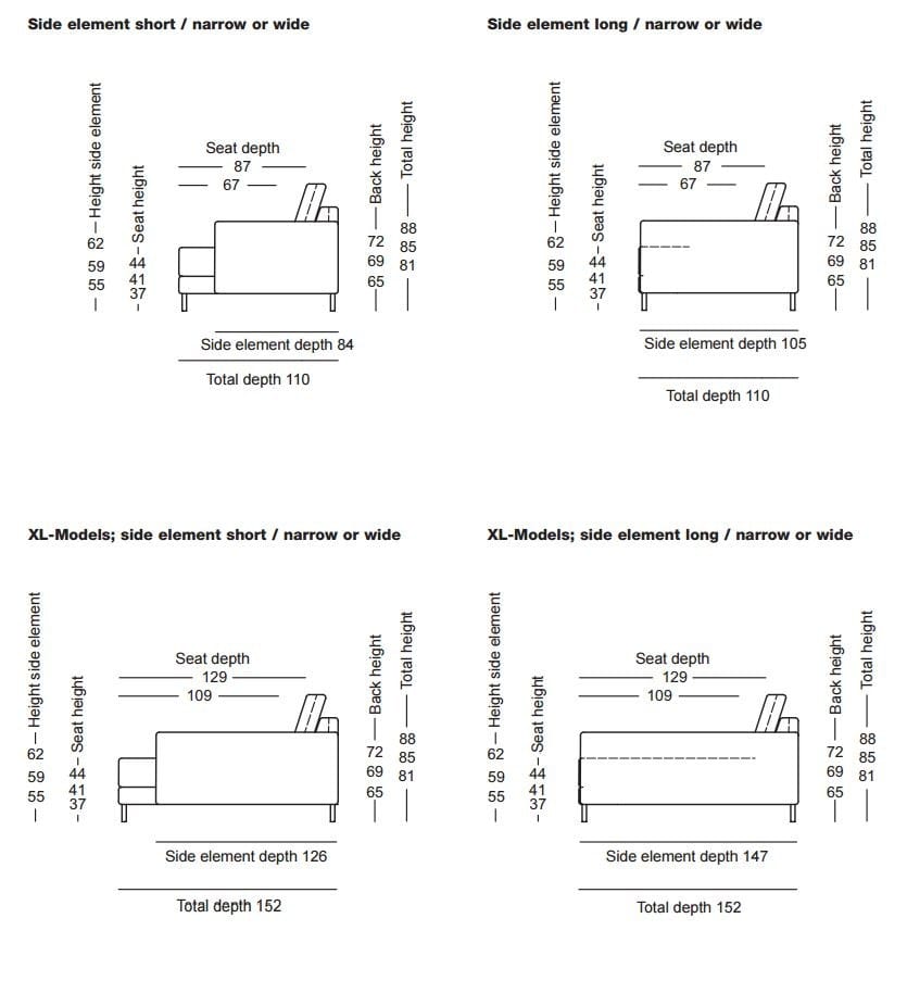 Кожаный диван с полуостровом Rolf Benz Рольф Бенц 007 облако ARCH-00018956 - Вид №4