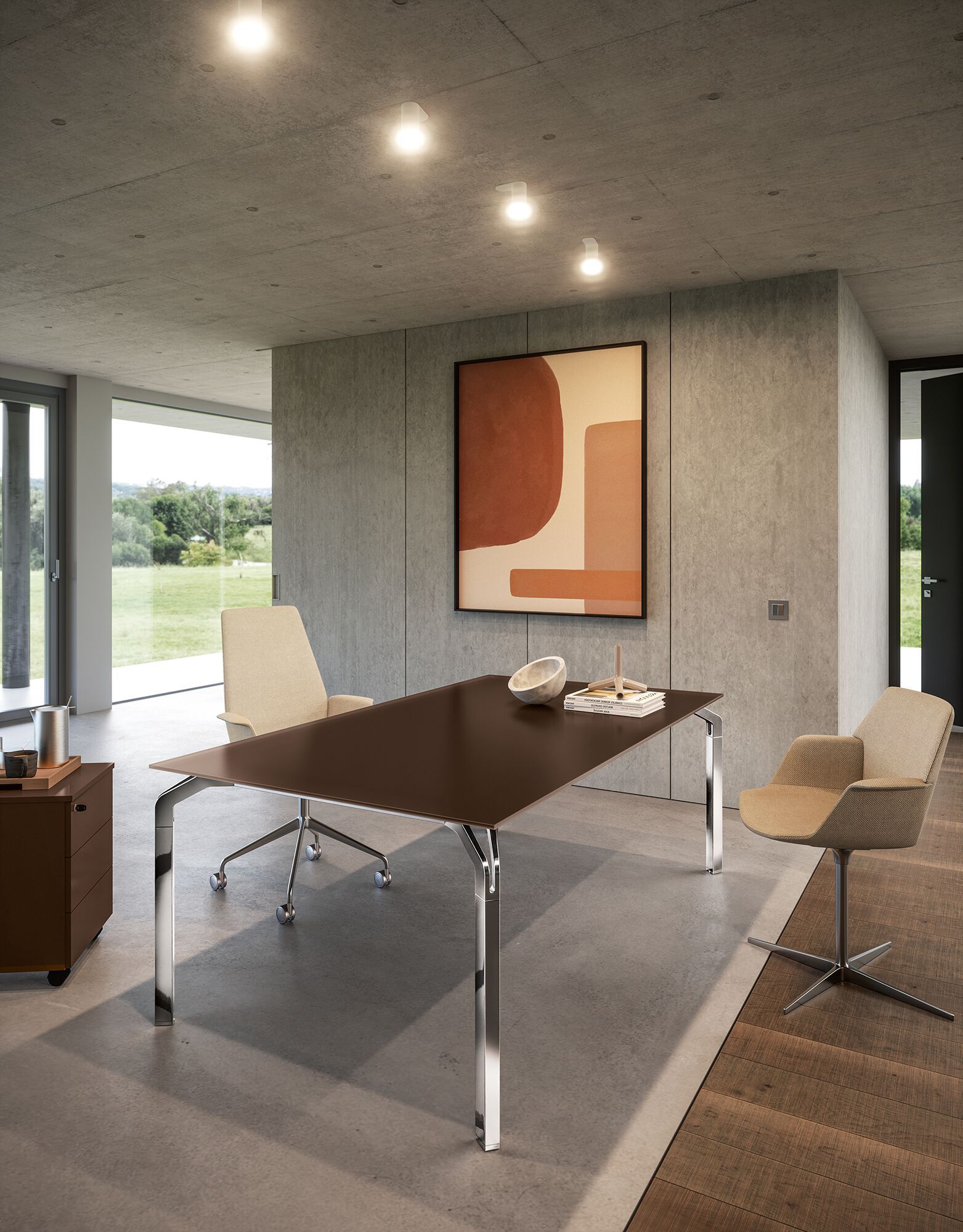 Стол / Стол для совещаний из лакированного стекла About Office йога ARCH-00041380 - Вид №2