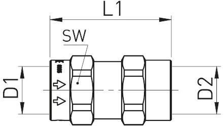 TECO Фитинг с внутренней / внутренней резьбой Firebag® sun-id-1374447 - Вид №1