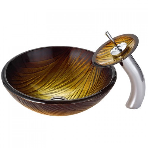 C-GV390-19mm-KGW1700 Накладная раковина на столешницу  прямоугольная Krausru  - Вид №1