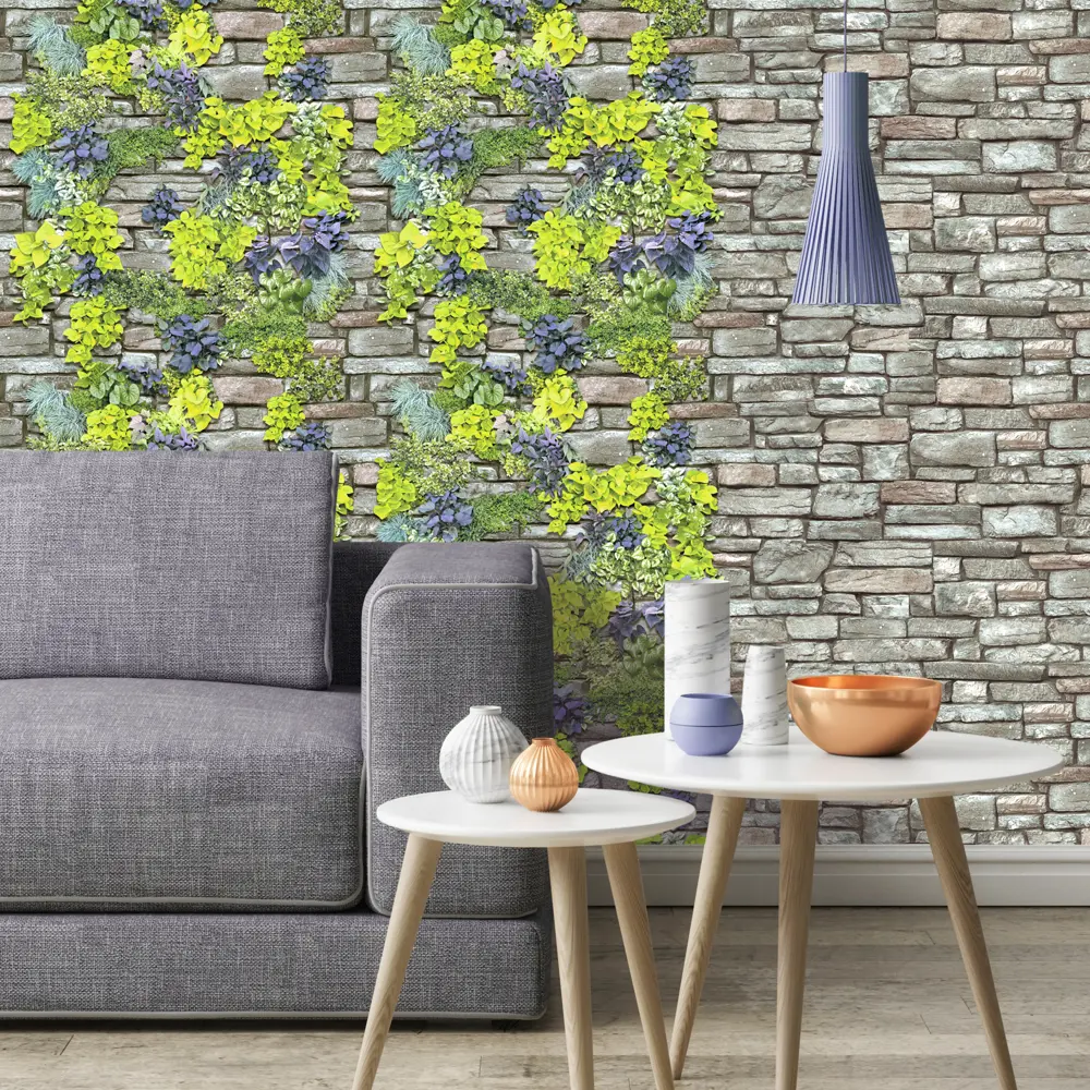 Обои виниловые Флорис 0.53х10 м серый фон 81219 Santreyd STLM-2153571 - Вид №3