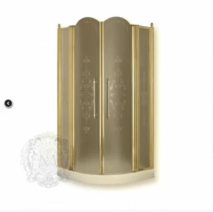 Душевой уголок MIGLIORE Diadema, 90 х 90 х 185 см, стекло матовое с декором