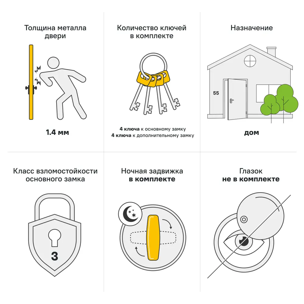 Дверь входная металлическая Крепыш 88x205 см левая серый 89382938 STLM-2195560 МАСТИНО  - Вид №4