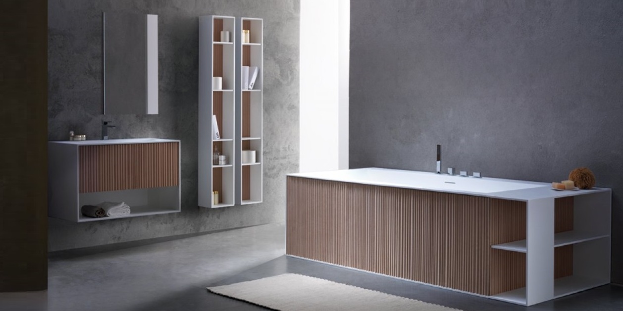 Ванна напольная с гидромассажем и панелями Veer 240 см Karolitalia VEERRULEGM240X110 - Вид №1