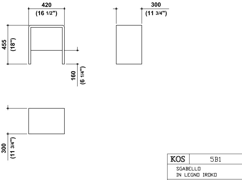 Kos by Zucchetti Табурет для ванной из дерева sun-id-1504601 - Вид №2