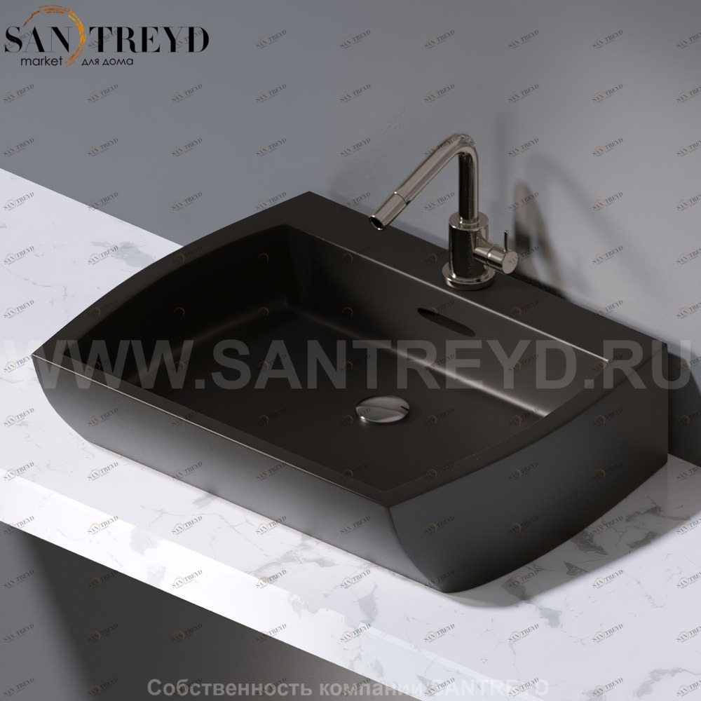 L282.105 Накладная раковина на столешницу  овальная A. e T. Italia SQUARE AeT ITALIA