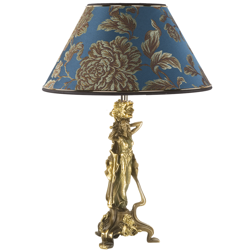 32064,34051 Настольная лампа Флора Бронза Маргарита Голубая Лагуна BOGACHO 4627138210697, 4627138151631