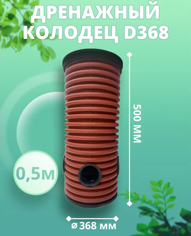 91508512 Дренажный колодец Астра ⌀368мм 0.5м черный STLM-1016267