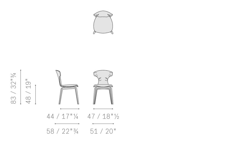 Мягкий стул из ткани Poltrona Frau коллекция-столы и стулья ARCH-00067723 - Вид №14