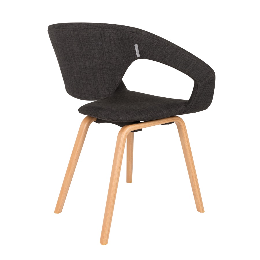 Кресло Flexback темно-серое с бежевым основанием Zuiver 1200096 - Вид №7