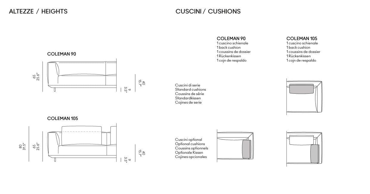 2-местный съемный диван из ткани или кожи Casamania & Horm Coleman ARCH-00084222 - Вид №5