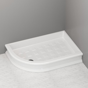 133301 Душевой поддон четверть круга 80x120 SX цвет Белая глазурь Kerasan RETRO Италия