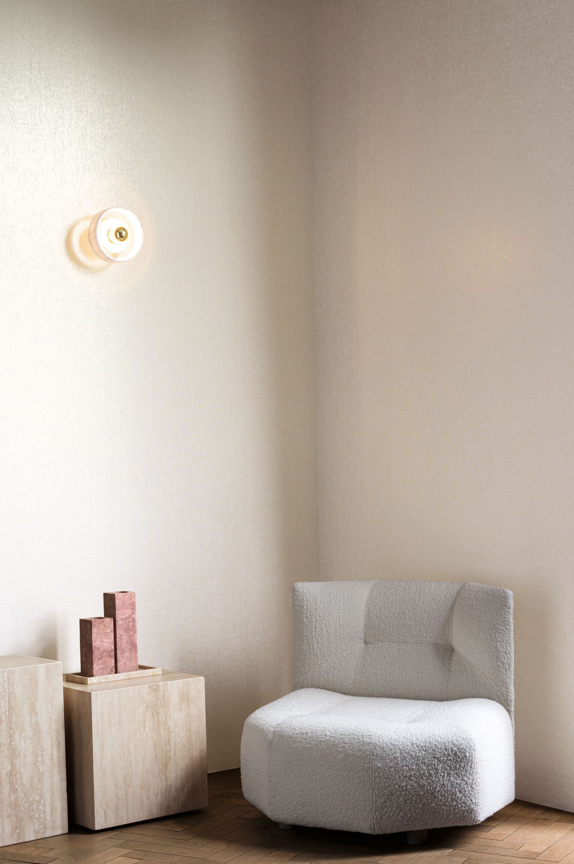 Льняная однотонная настенная ткань Casamance Parallèle ARCH-00129096 - Вид №2