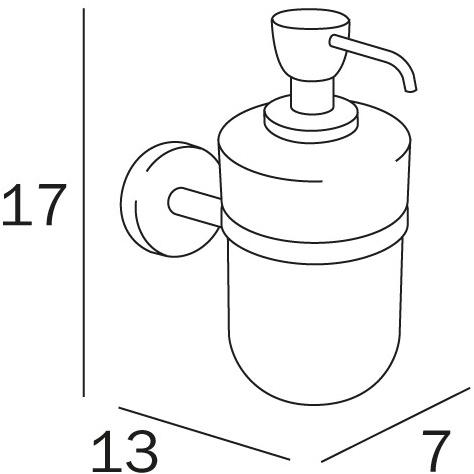 INDA® Настенный дозатор мыла из матового стекла Forum A36120 - Вид №2