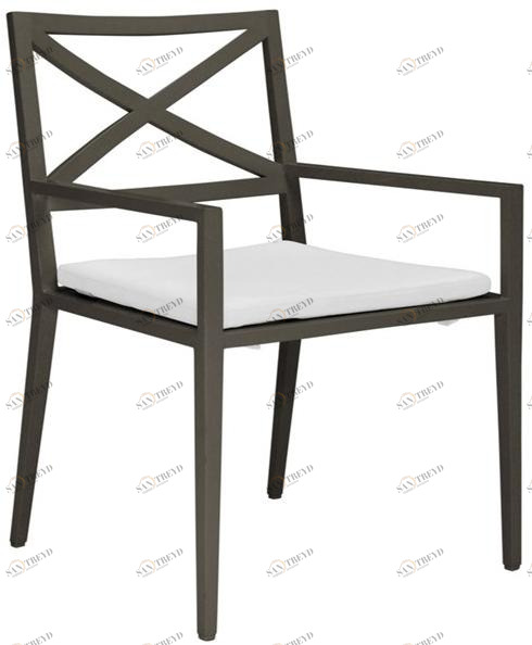 JANUS et Cie Кресло из алюминия с порошковым покрытием с подлокотниками Azimuth sun-id-1507469