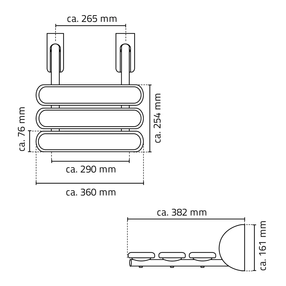 Сидение для душа Ridder Assistent Pro А140107 откидное цвет серый 84340148 STLM-2144162 - Вид №1