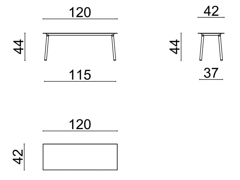 Металлическая садовая скамейка Arper Onemm ARCH-00095075 - Вид №13