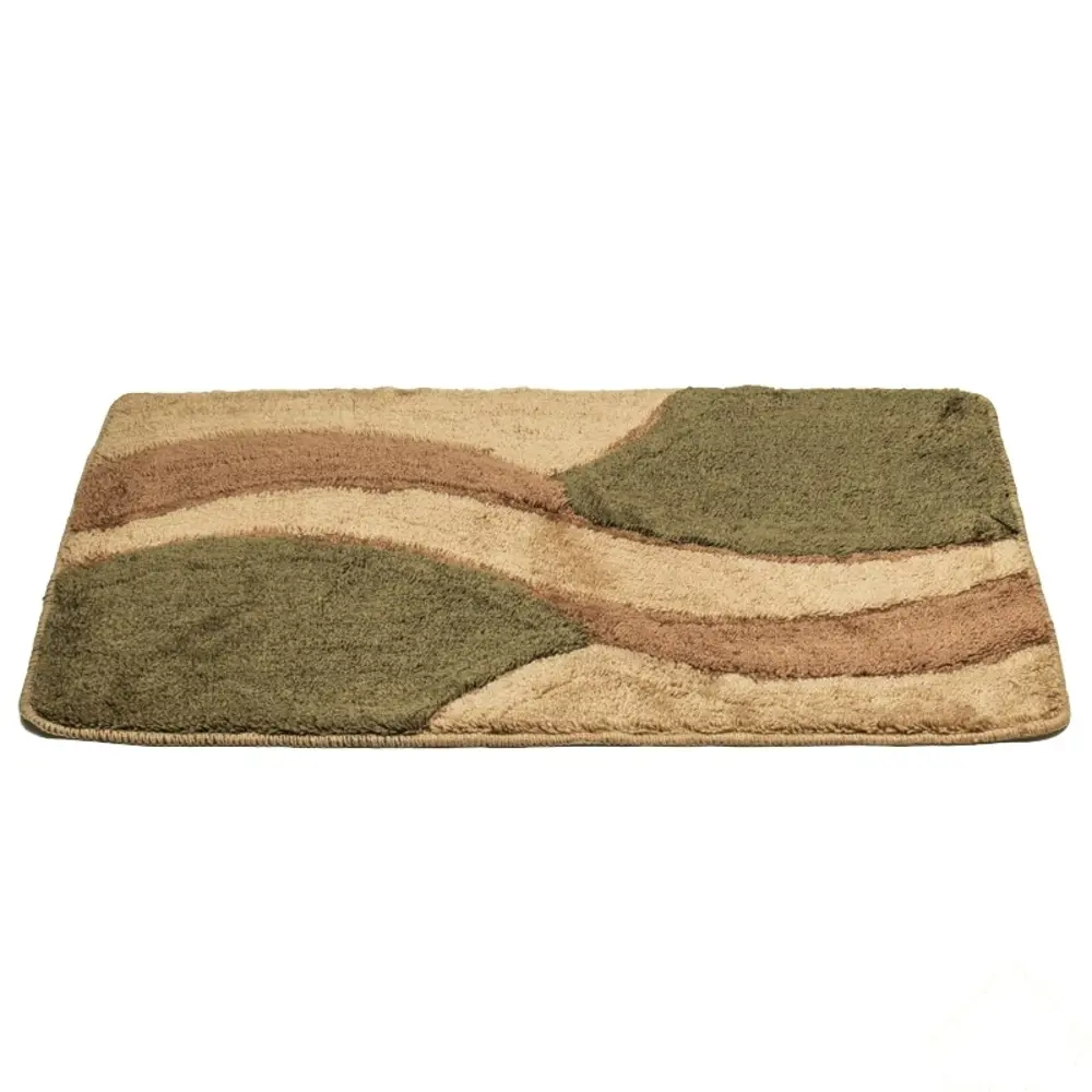 Коврик Волна 80x50 см дял ванной, фисташковый Santreyd Без серии STLM-2148383