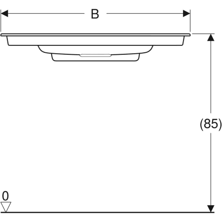 500.396.01.1 Встраиваемая раковина Geberit ONE горизонтальный выпуск, с укороченным вылетом Geberit  - Вид №3