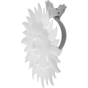 Клипса Солнце металл цвет белый