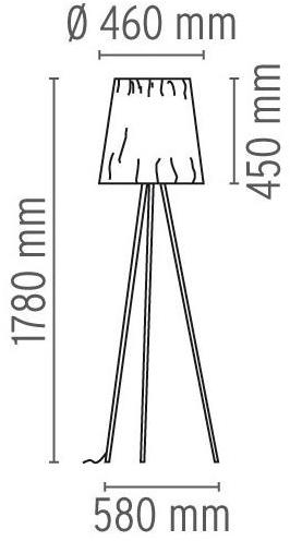 Торшер из ткани Home collection - pavimento F6160020 Santreyd - Вид №3