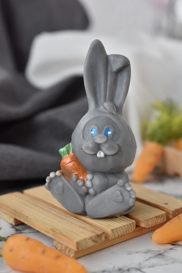 11380 Молд "Заяц с морковкойS " силикон HobbyPage 