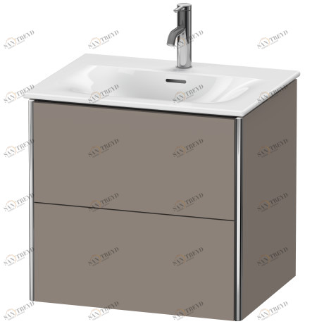 XS432204343 Тумбочка подвесная XSquare #XS4322 610 x 478 мм Базальт матовый, декор Duravit