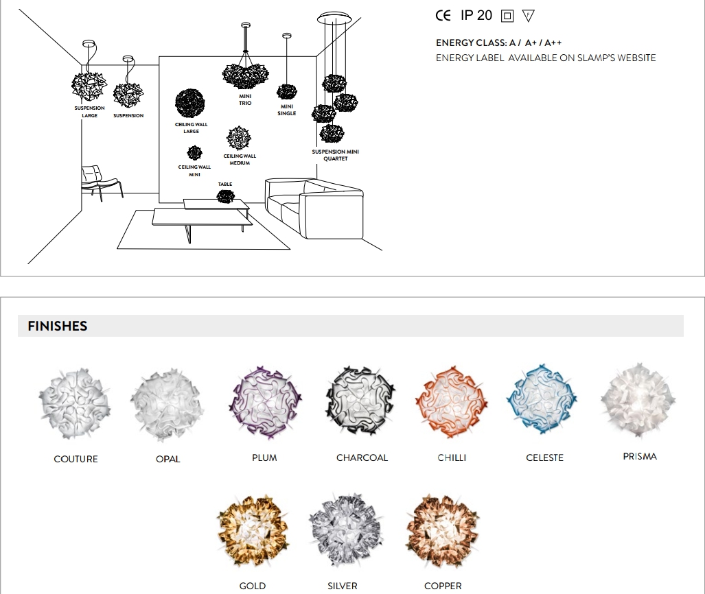 Slamp VEL78PLF0001BW000 VELI светильник настенно-потолочный 112545 - Вид №4
