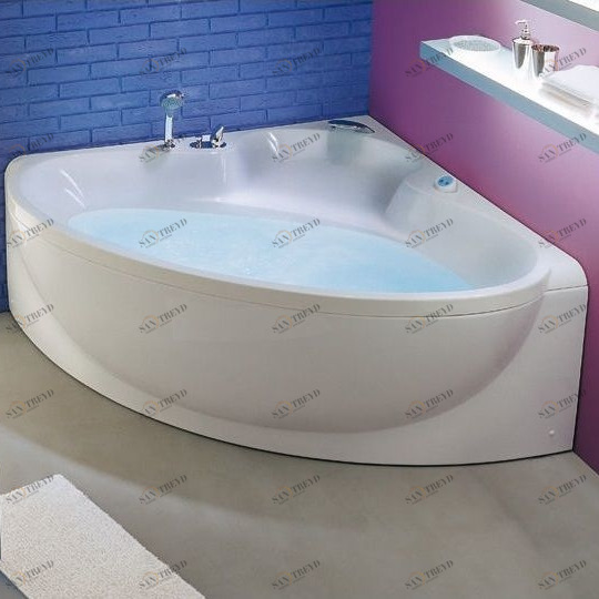 Ванна угловая с аэро и гидромассажем Margo 135 см Karolitalia BLUBLEUMARGOBLUMIX