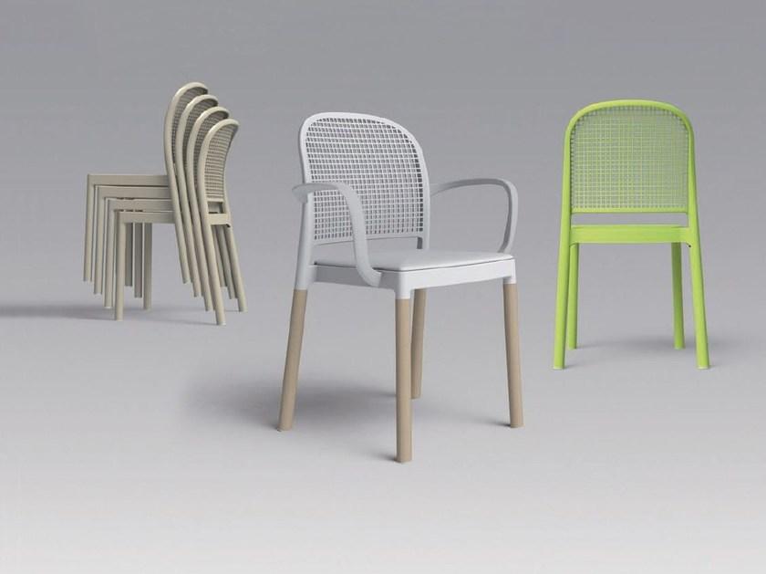 GABER Стул из технополимера с подлокотниками Panama sun-id-1423173 - Вид №7