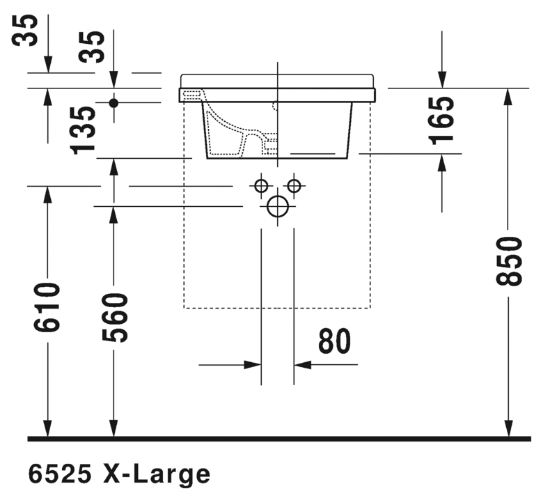 0303480000 Подвесная раковина настенная овальная Duravit Starck 3 - Вид №4