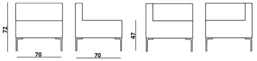 Quinti Sedute Кресло с обивкой по контракту Hub sun-id-1425234 - Вид №2