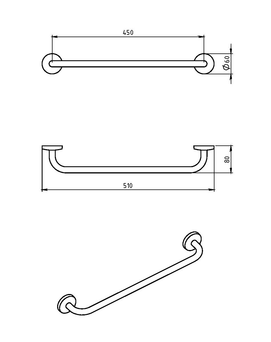 Полотенцедержатель Novaservis  Metalia 1 6127.0 хром 61270 - Вид №1