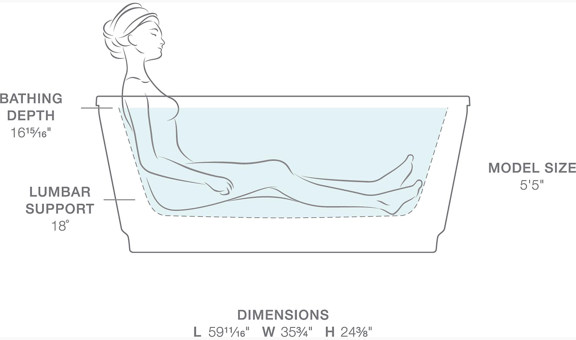 KOHLER Underscore Oval 60 K-5702-G-0  - Вид №2