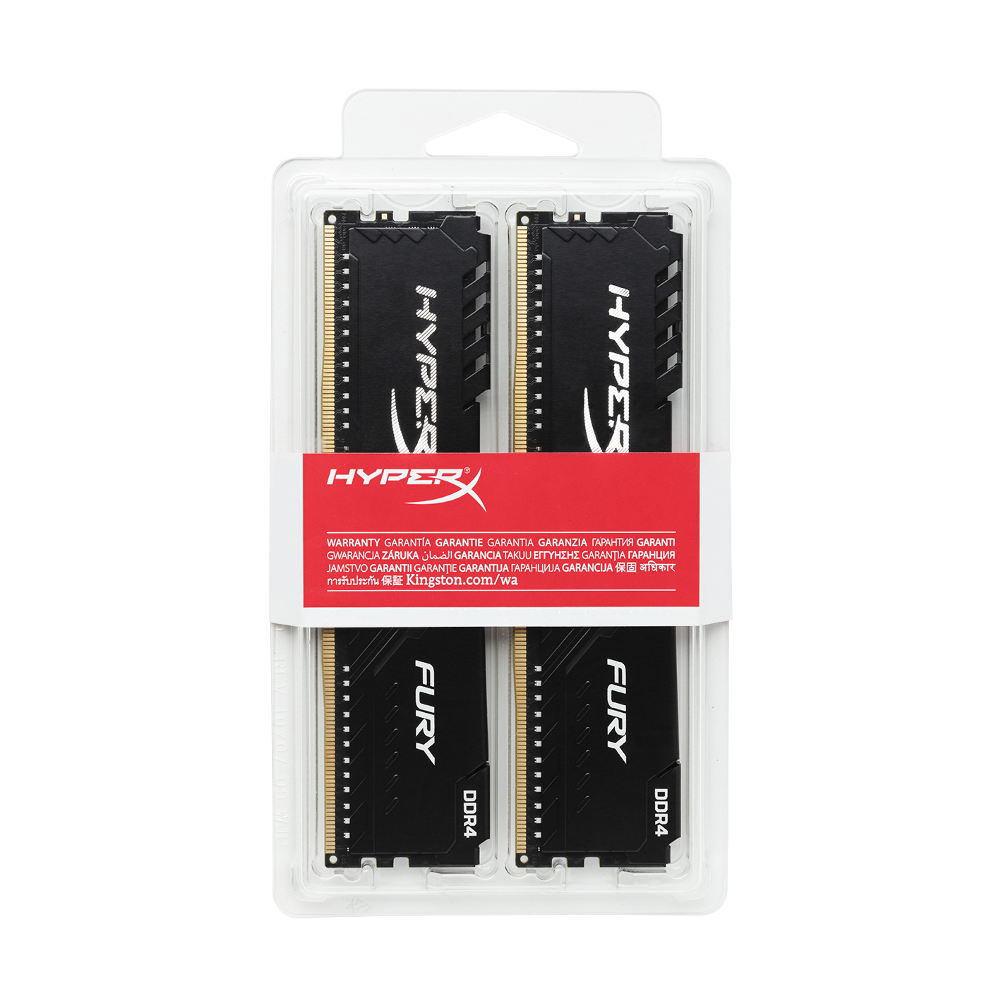 HX436C17FB3K2/16 16gb 3600mhz ddr4 cl17 dimm (kit of 2) 1rx8 hyperx fury black Kingston Santreyd  - Вид №4