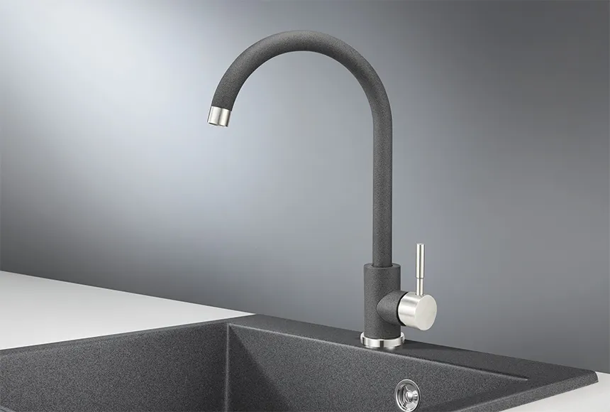 ST-4031, ГРАФИТ, СМЕСИТЕЛЬ КУХОННЫЙ GRANULA Standart ST-4031-ST125