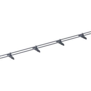 Снегозадержатель трубчатый ЭКО для любого вида кровли 3 м RAL 7024(RR23) темно-серый